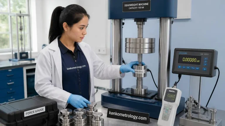Jasa Kalibrasi Gaya pada force gauge dan load cell di laboratorium metrologi
